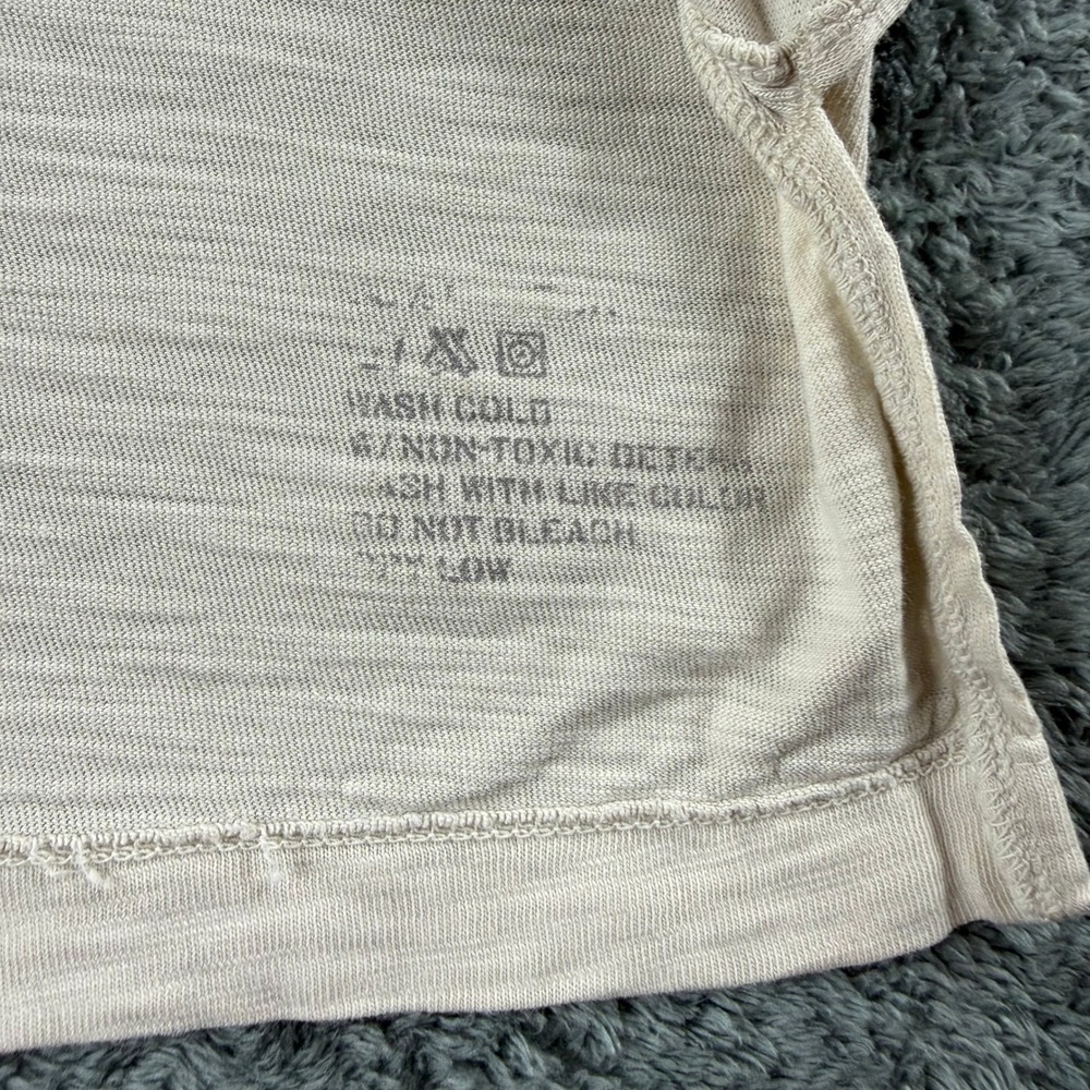 Alex Mill Womens Slub Jersey Long Sleeve Raglan Tee Oatmeal Beige Size M - Picture 6 of 11
